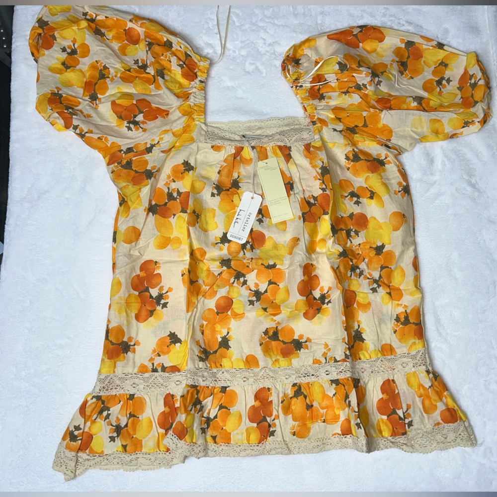 Nicole Miller Artelier Citrus Linen Blend Tunic